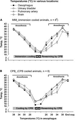 Cooling to Hypothermic Circulatory Arrest by Immersion vs. Cardiopulmonary Bypass (CPB): Worse Outcome After Rewarming in Immersion Cooled Pigs